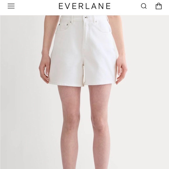 Everlane Pants - Everlane The A-Line Denim Short | White